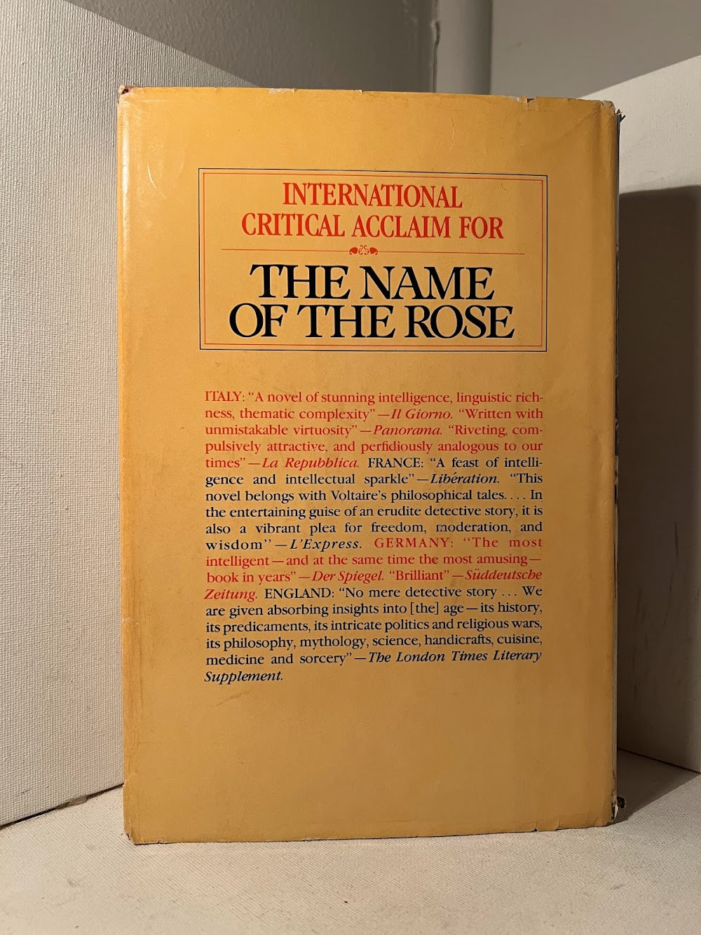 The Name of the Rose by Umberto Eco