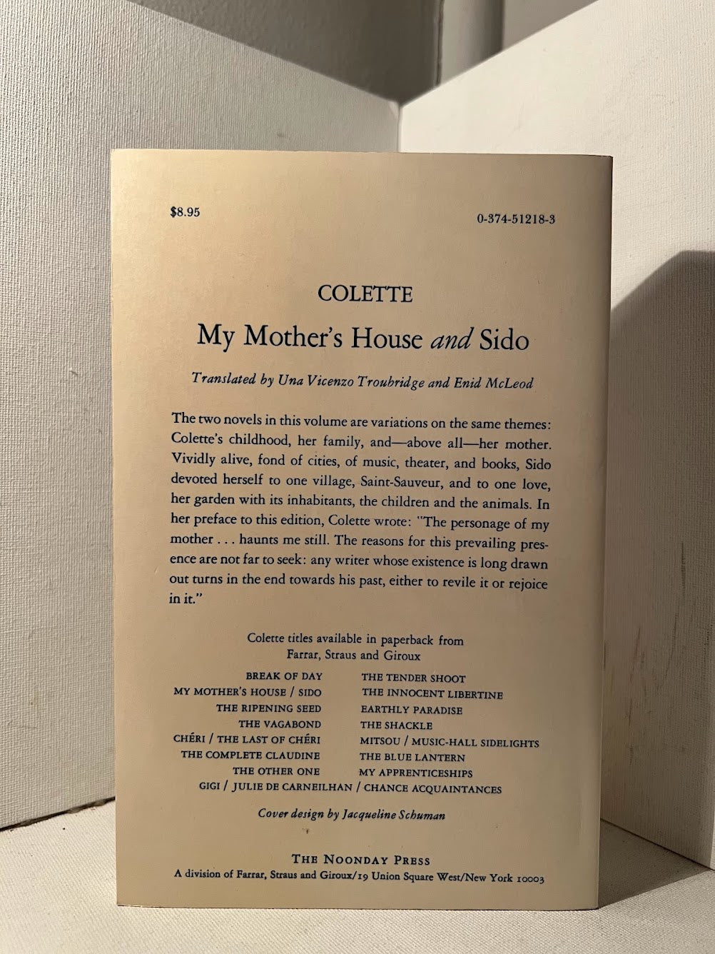 My Mothers House and Sido by Colette