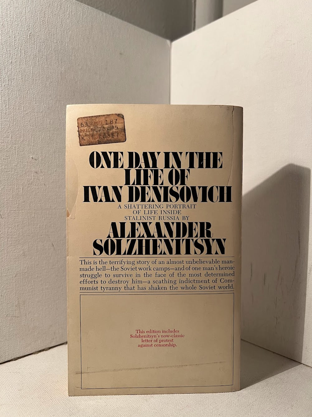 One Day in the Life of Ivan Denisovich by Alexander Solzhenitsyn