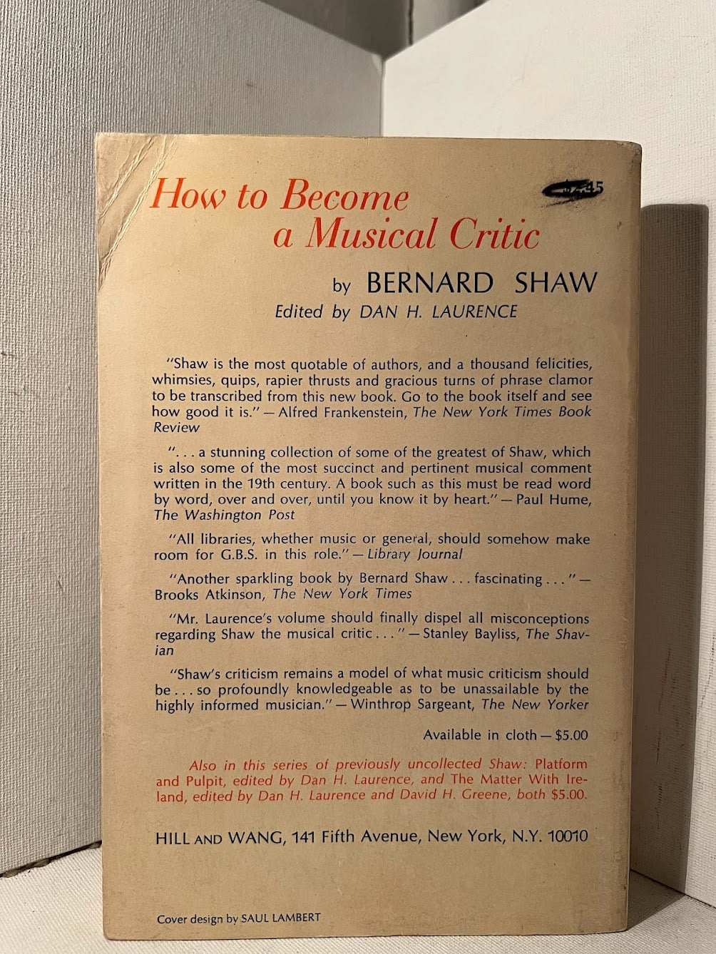 How to Become A Musical Critic by Bernard Shaw