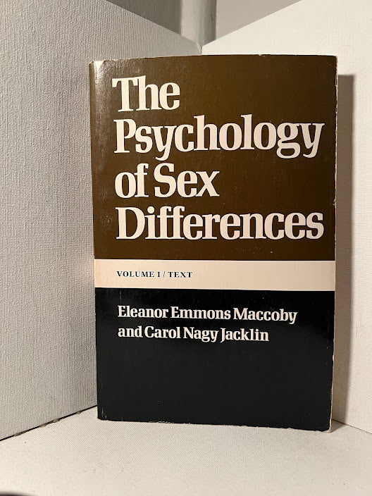 The Psychology of Sex Differences edited Eleanor Emmons Maccoby and Carol Nagy Jacklin