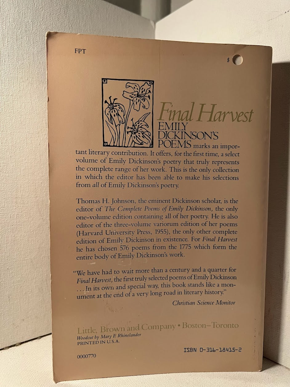 Final Harvest: Emily Dickinson's Poems