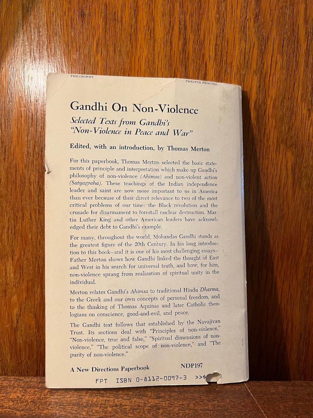 Gandhi on Non-Violence edited by Thomas Merton