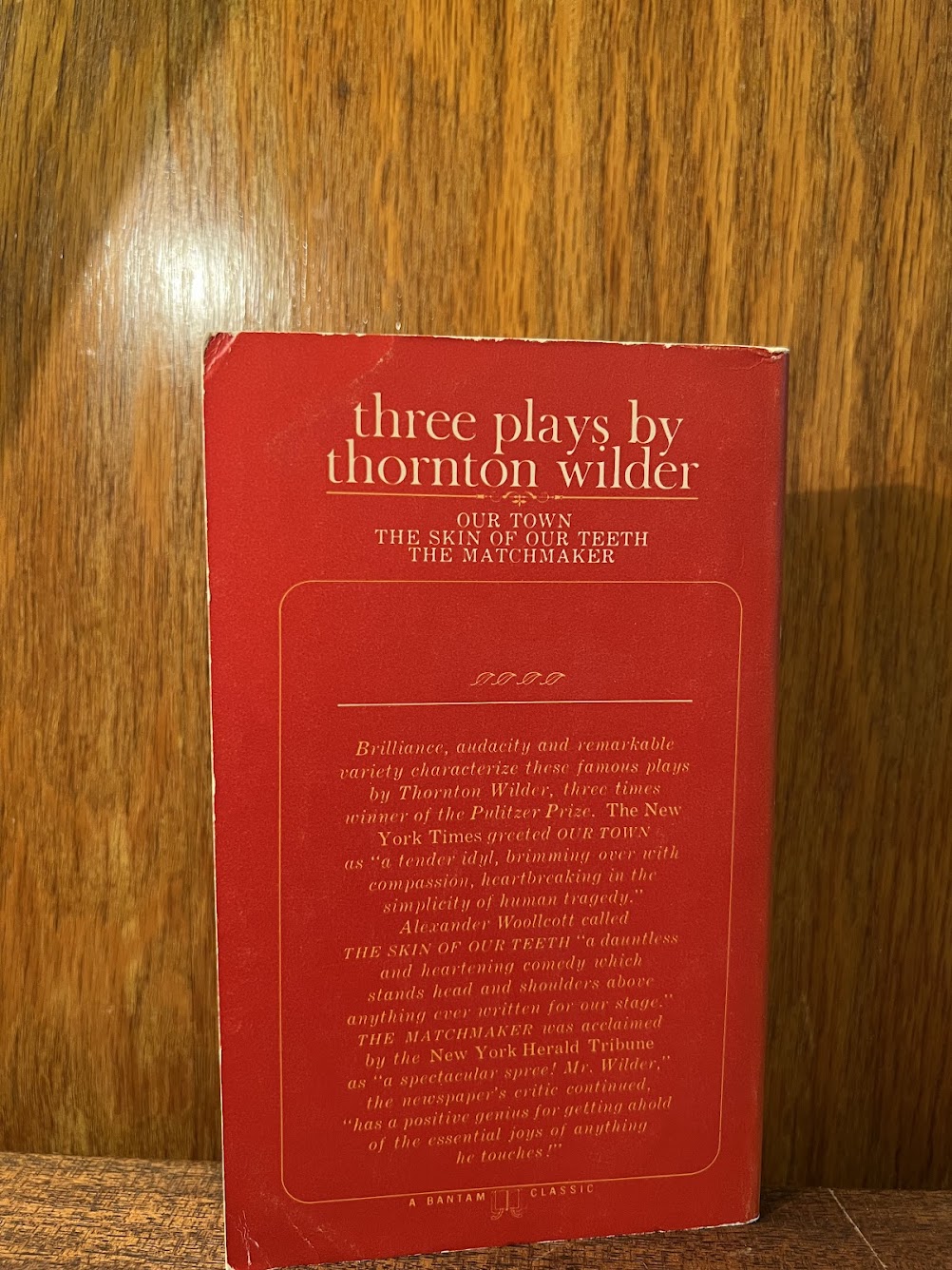 Three Plays by Thornton Wilder