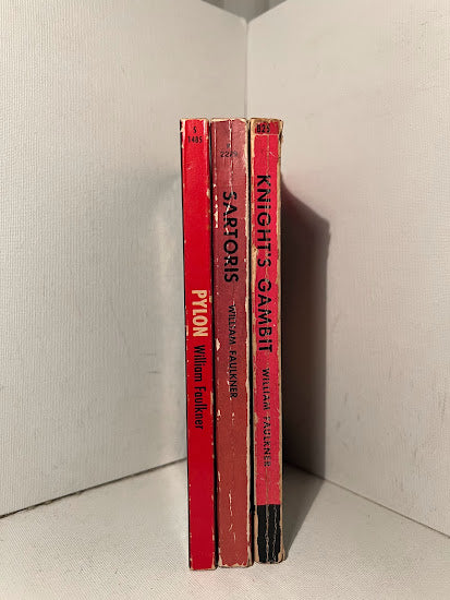3 vintage Faulkner paperbacks