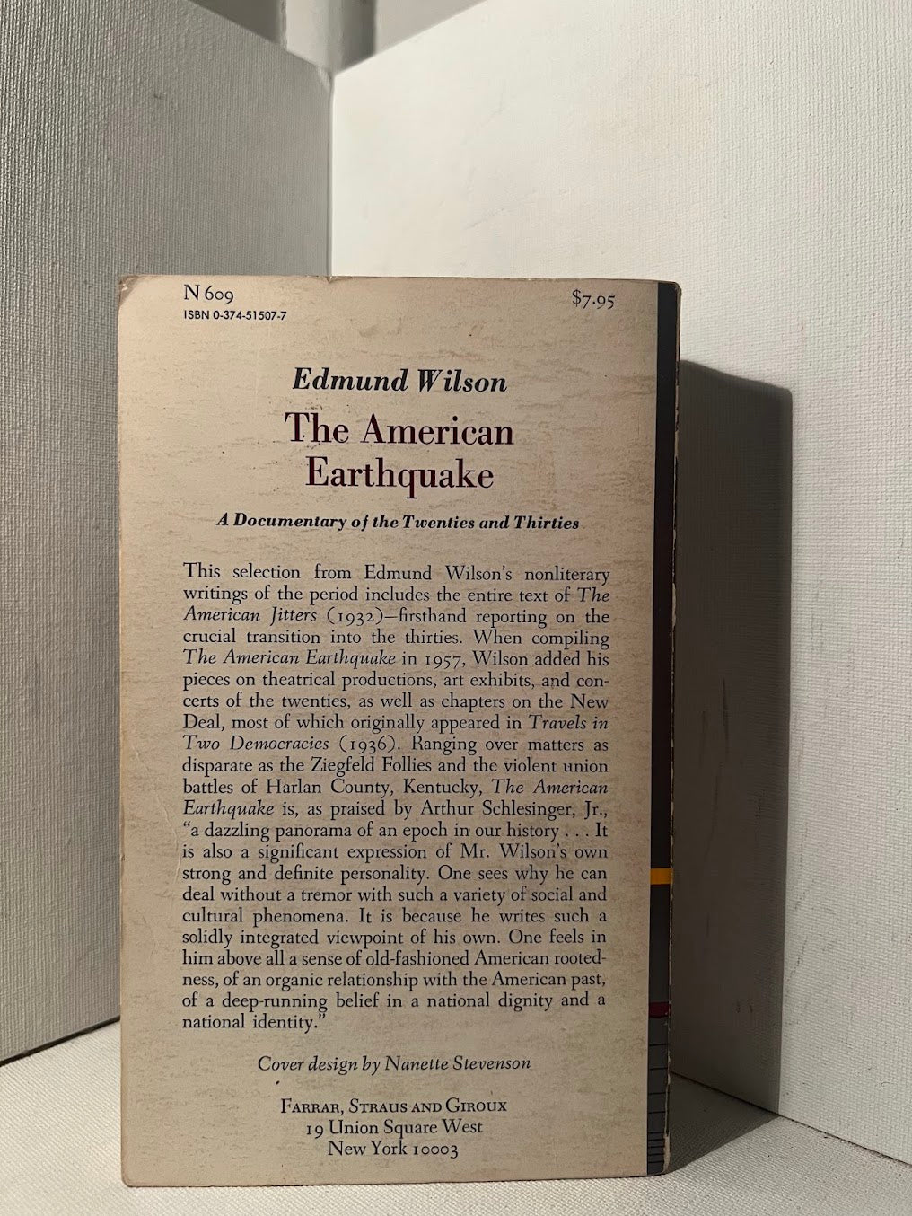The American Earthquake by Edmund Wilson