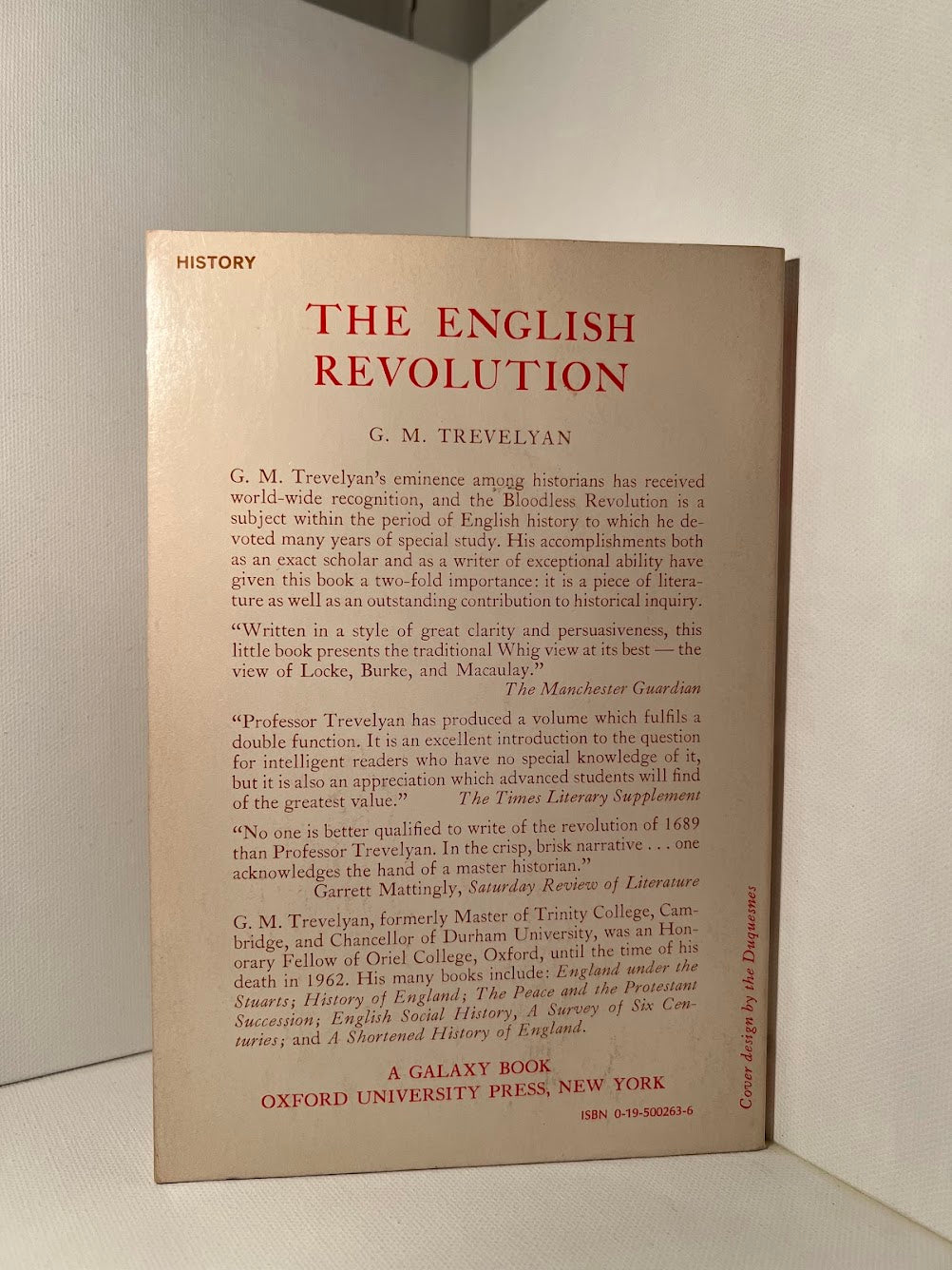 The English Revolution 1688-1689 by G.M. Trevelyan