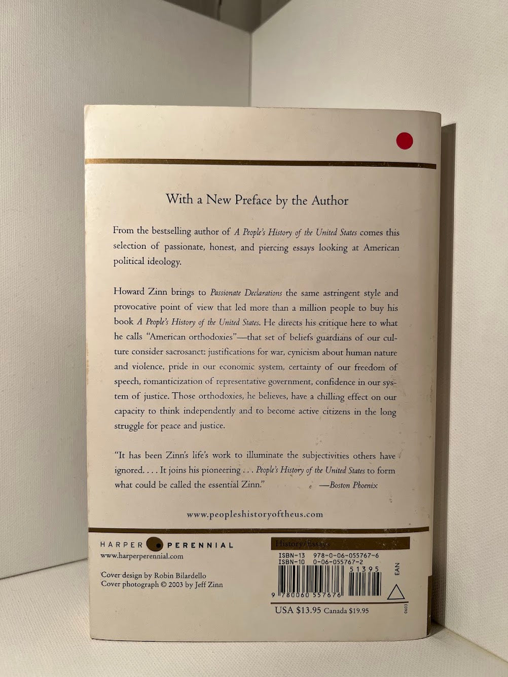 Passionate Declarations by Howard Zinn