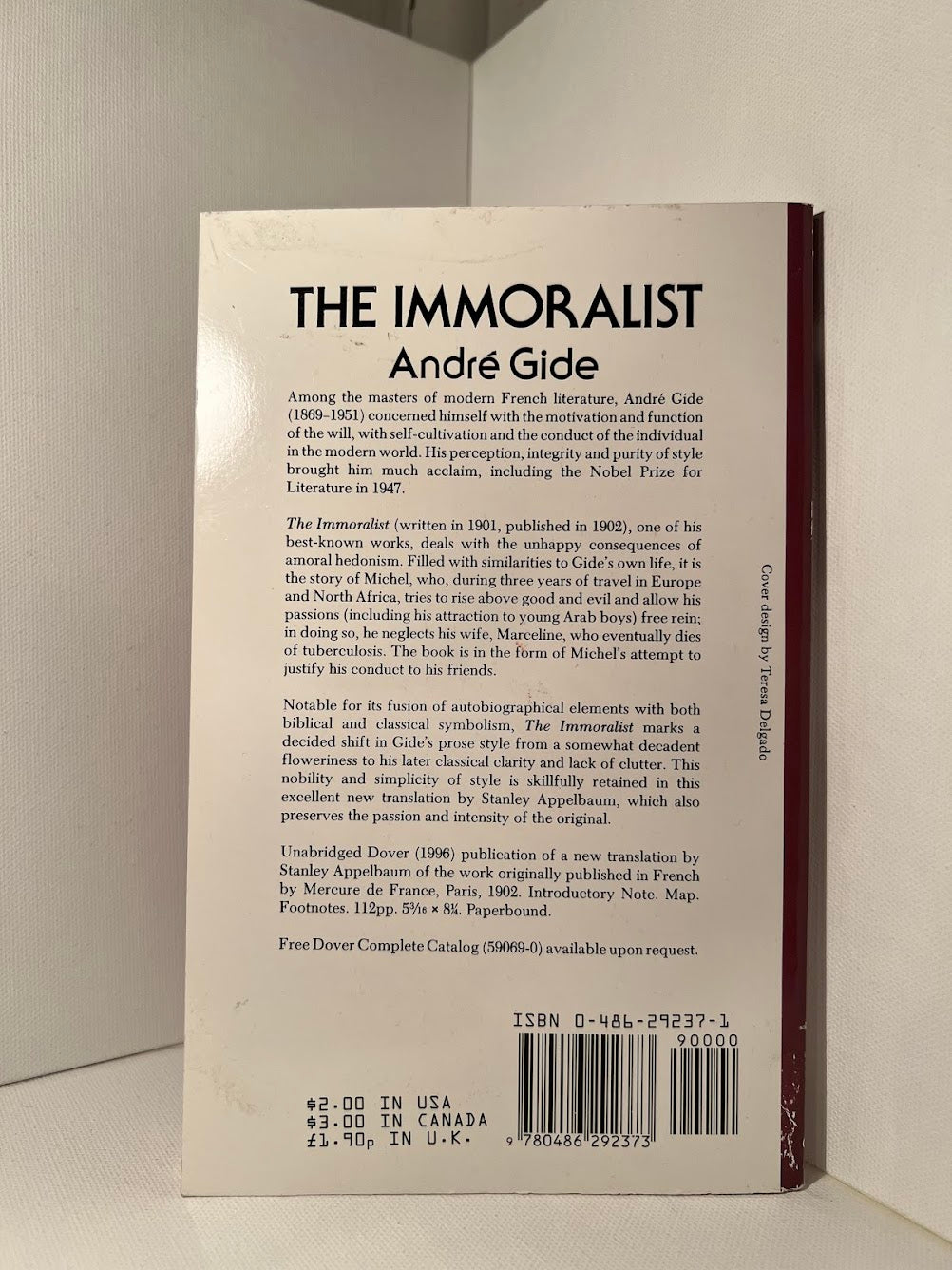 The Immoralist by Andre Gide