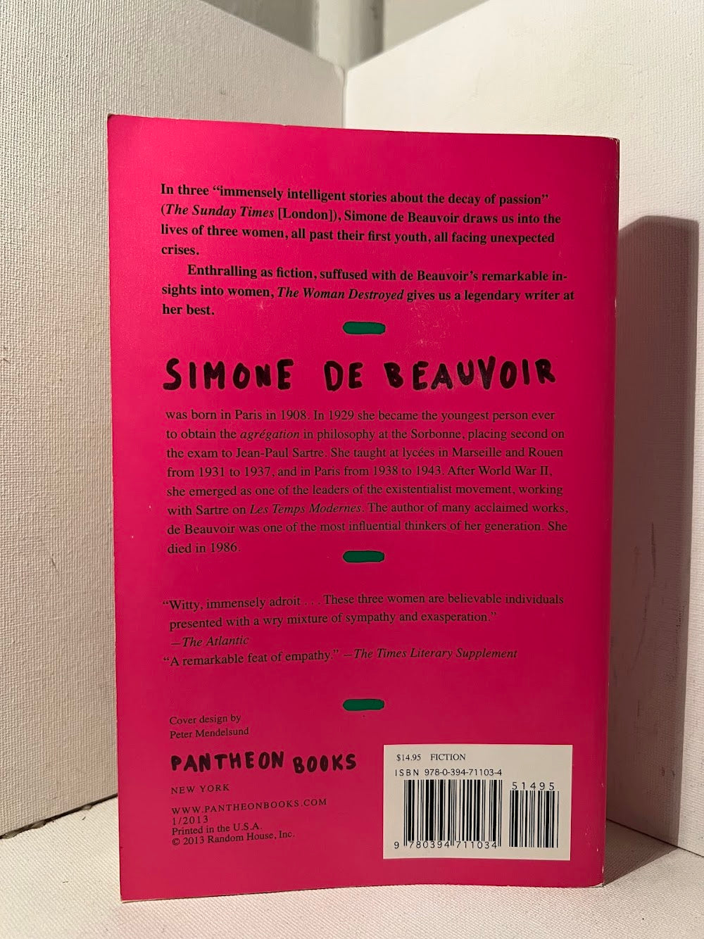 The Woman Destroyed by Simone de Beauvoir