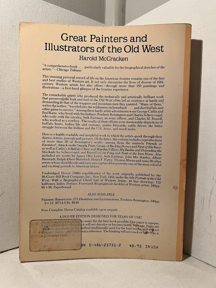 Great Painters and Illustrators of the Old West by Harold McCracken