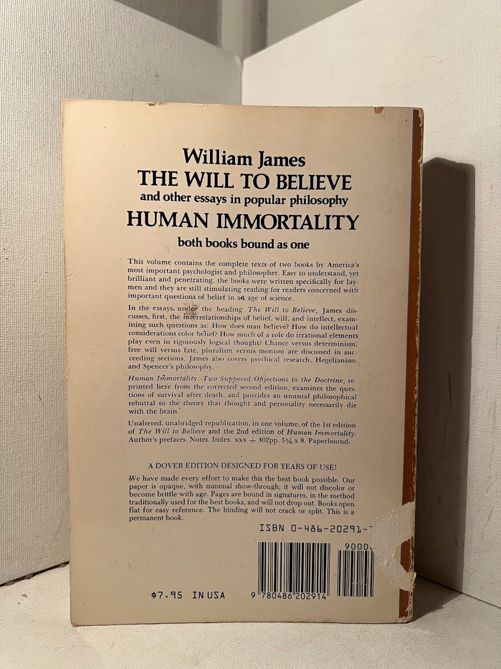 The Will to Believe and Other Essays by William James
