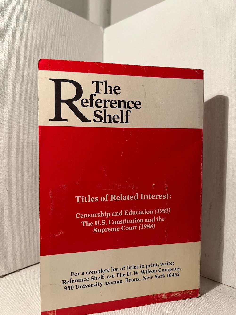 The Reference Shelf: Censorship edited by Robert Emmet Long