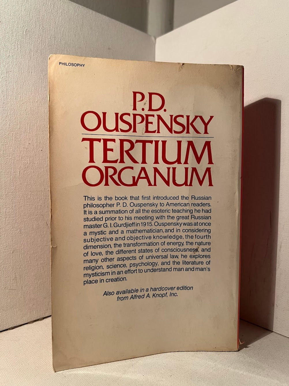 Tertium Organum by P.D. Ouspensky