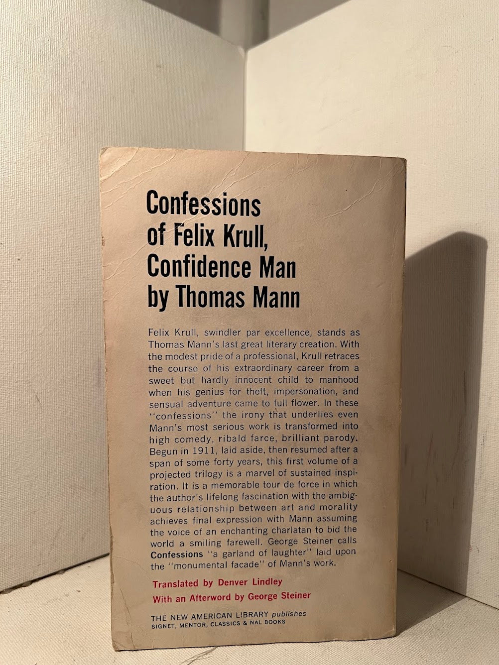 Confessions of Felix Krull, Confidence Man by Thomas Mann