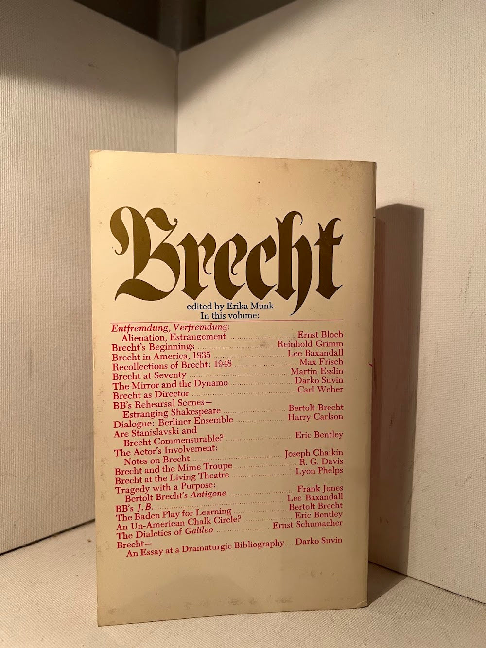 Brecht edited by Erika Munk