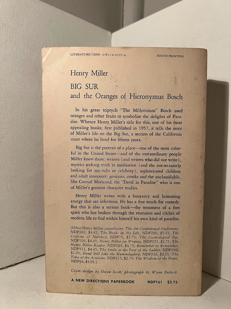 Big Sur and the Oranges of Hieronymous Bosch by Henry Miller