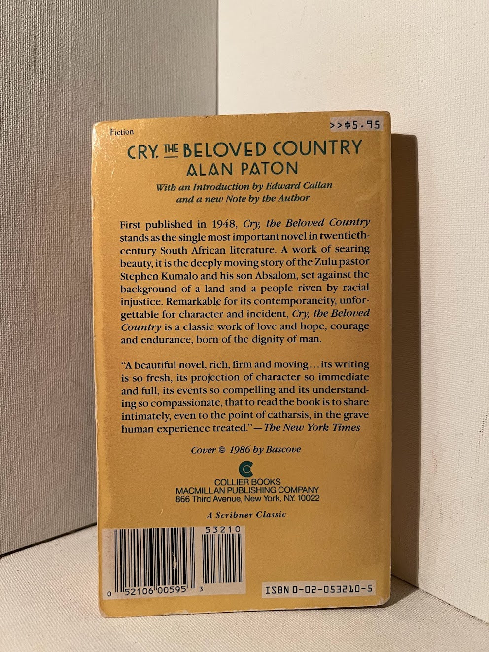 Cry The Beloved Country by Alan Paton