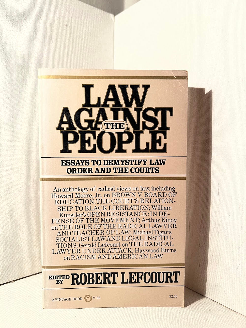 Law Against the People - Essays to Demystify Law Order and the Courts edited by Robert Lefcourt