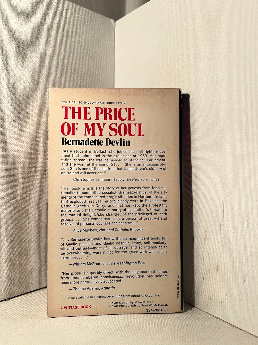 The Price of My Soul by Bernadette Devlin