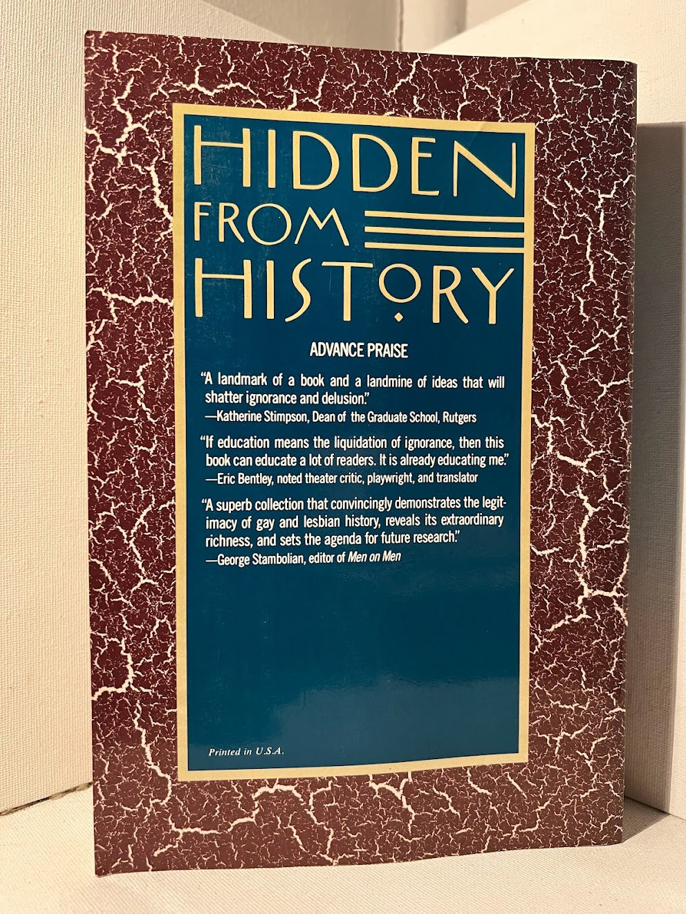 Hidden From History: Reclaiming the Gay & Lesbian Past