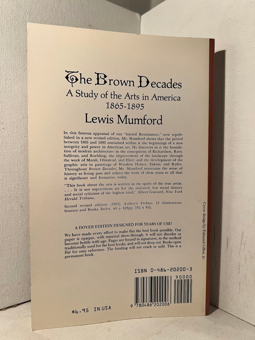 The Brown Decades: A Study of the Arts in America 1865-1895 by Lewis Mumford