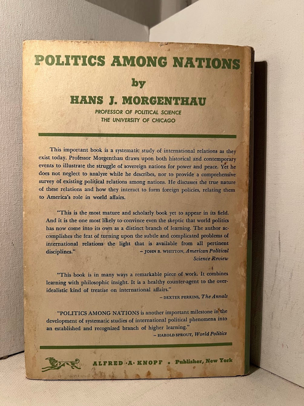 In Defense of the National Interest by Hans J. Morgenthau