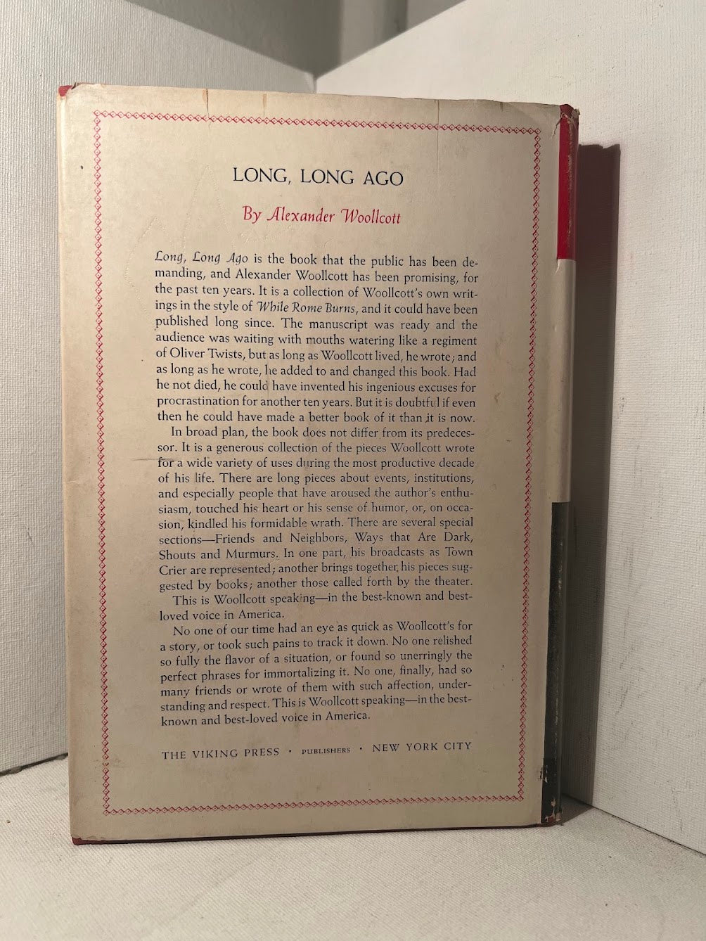 Long, Long Ago by Alexander Woollcott