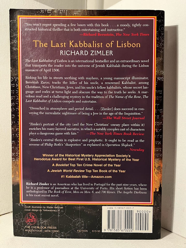 The Last Kabbalist of Lisbon by Richard Zimler