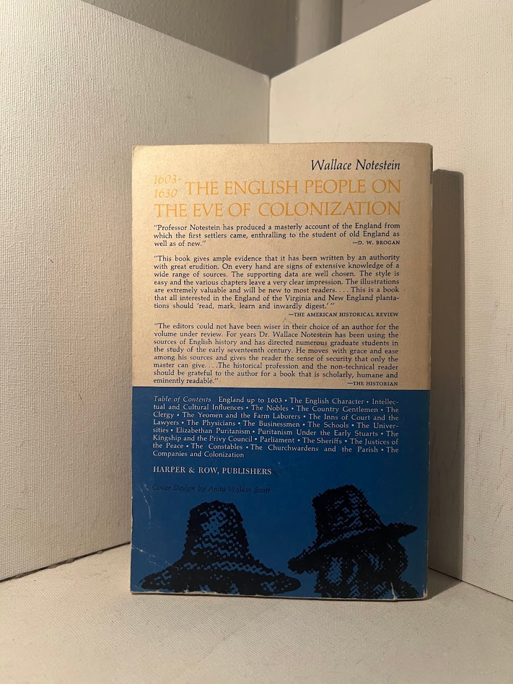 The English People on the Eve of Colonization by Wallace Notestein