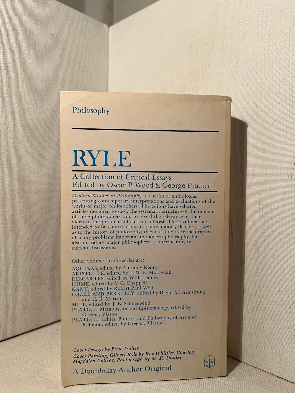 Ryle - A Collection of Critical Essays edited by Oscar P. Wood & George Pitcher