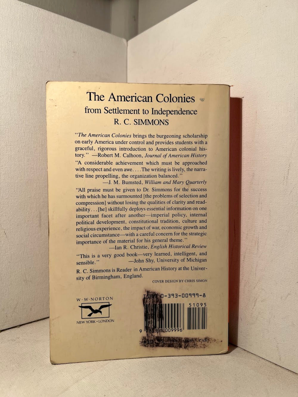 The American Colonies From Settlement to Independence by R.C. Simmons