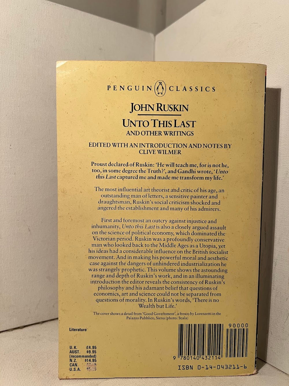 Unto This Last and Other Writings by John Ruskin