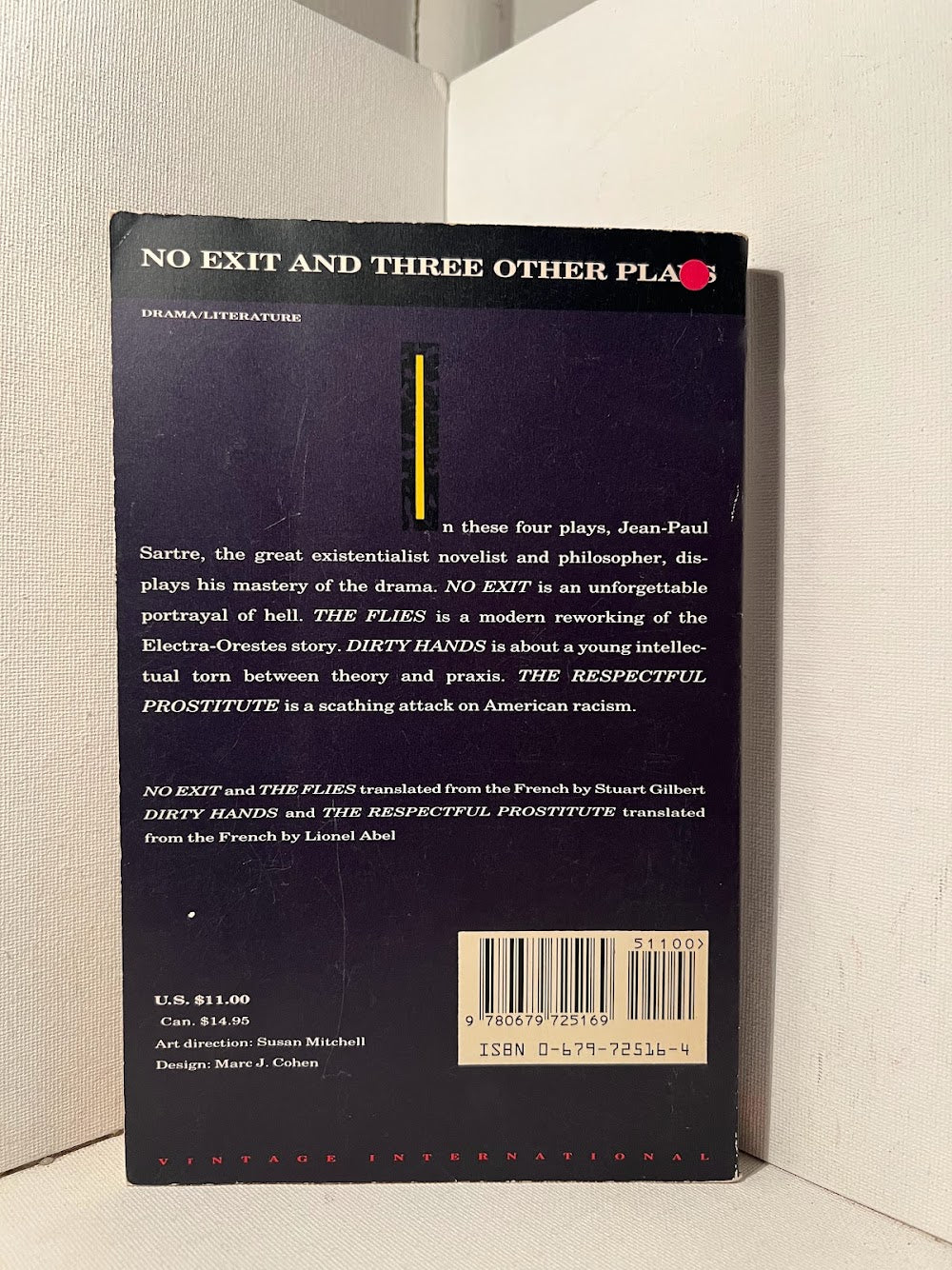 No Exit and Three Other Plays by Jean Paul Sartre