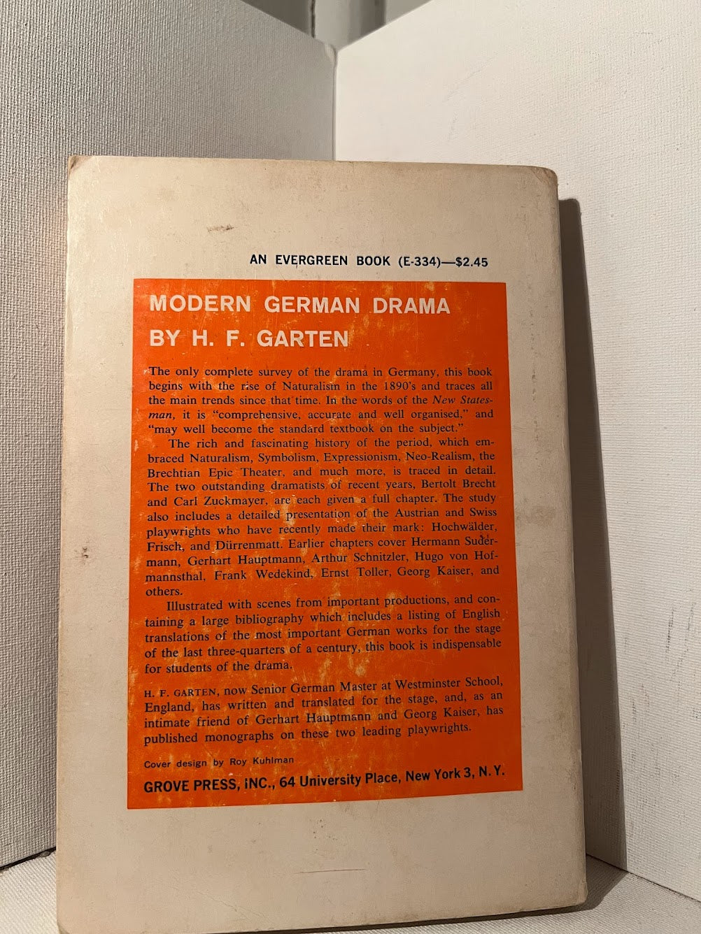 Modern German Drama by H.F. Garten