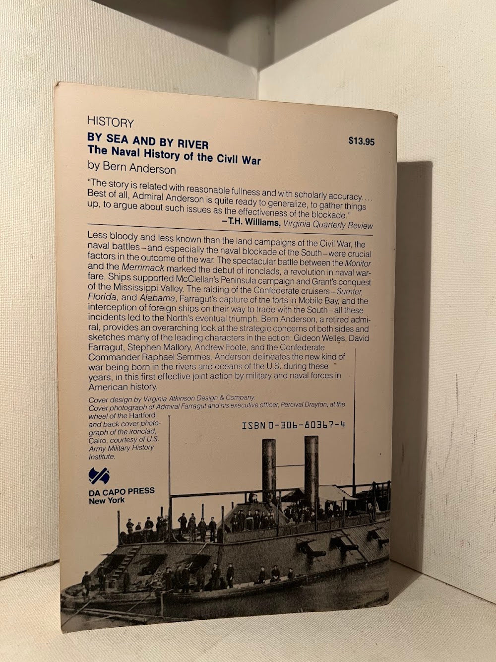 By Sea And By River - The Naval History of the Civil War by Bern Anderson