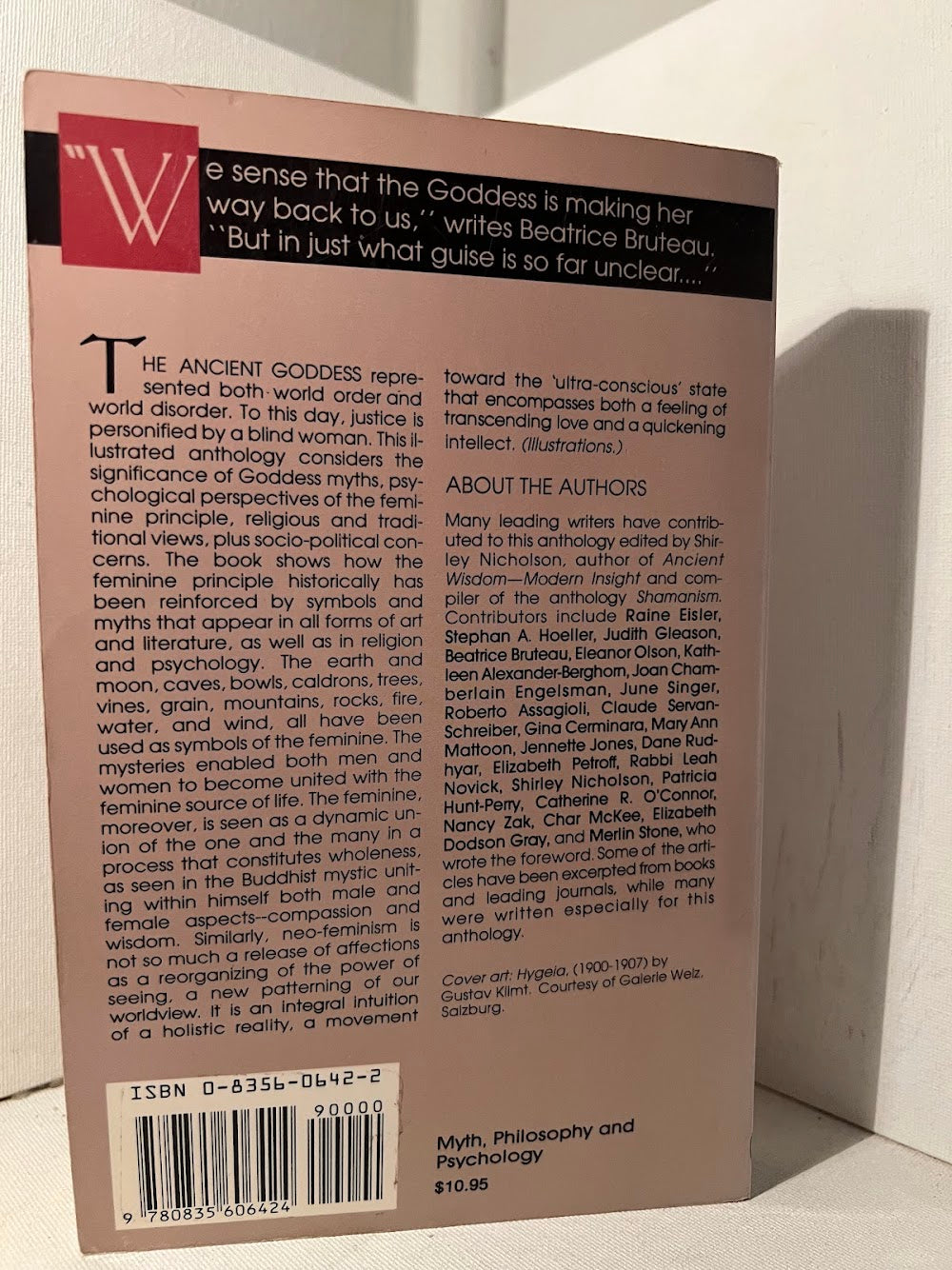 The Goddess Re-Awakening - The Feminine Principle Today compiled by Shirley Nicholson