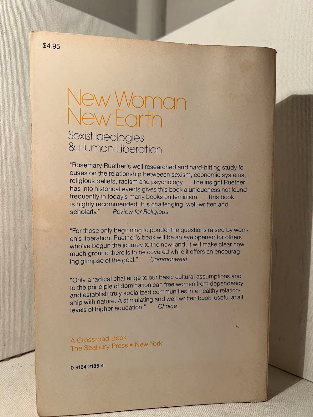 New Woman New Earth - Sexist Ideologies & Human Liberation by Rosemary Radford Ruether