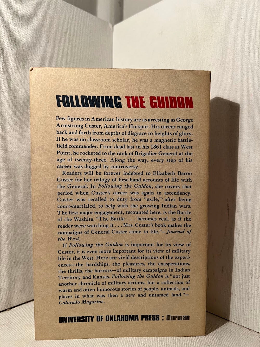 Following the Guidon by Elizabeth B. Custer