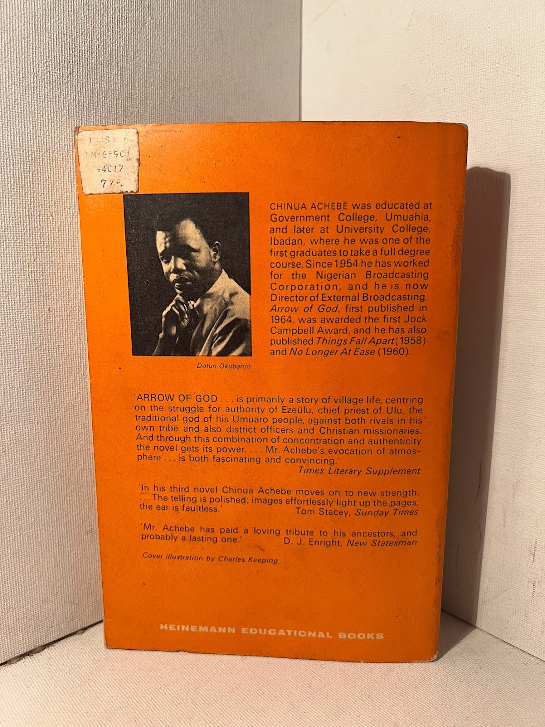 No Longer at Ease & Arrow of God by Chinua Achebe