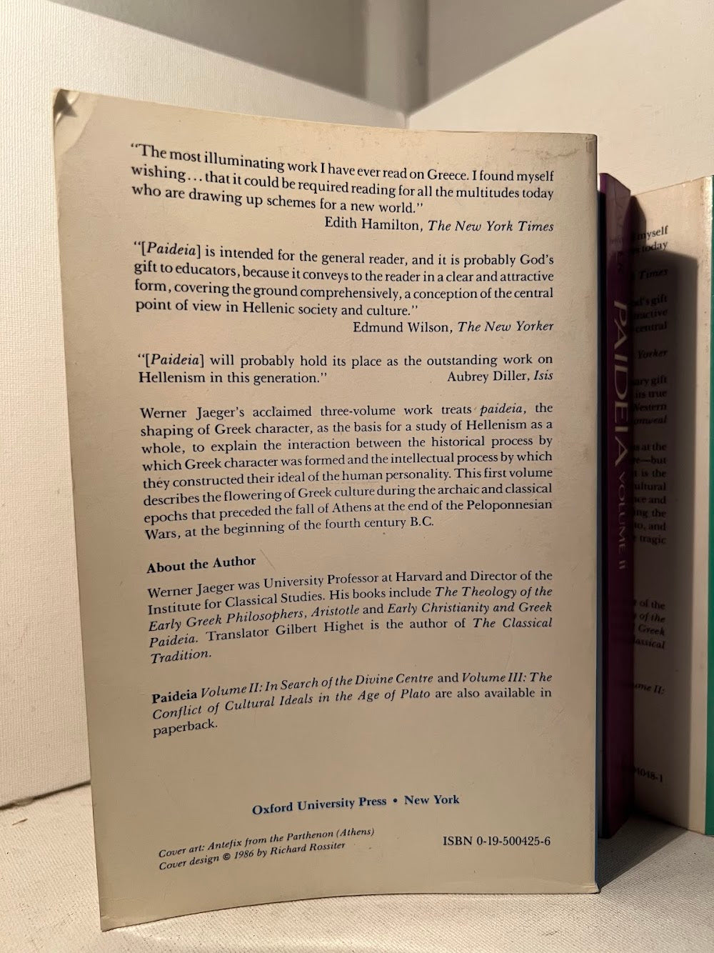 Paideia - The Ideals of Greek Culture (3vol.) by Werner Jaeger