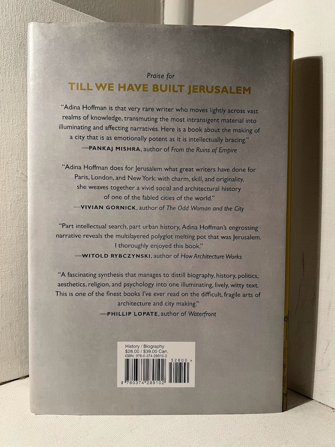 Till We Have Built Jerusalem by Adina Hoffman