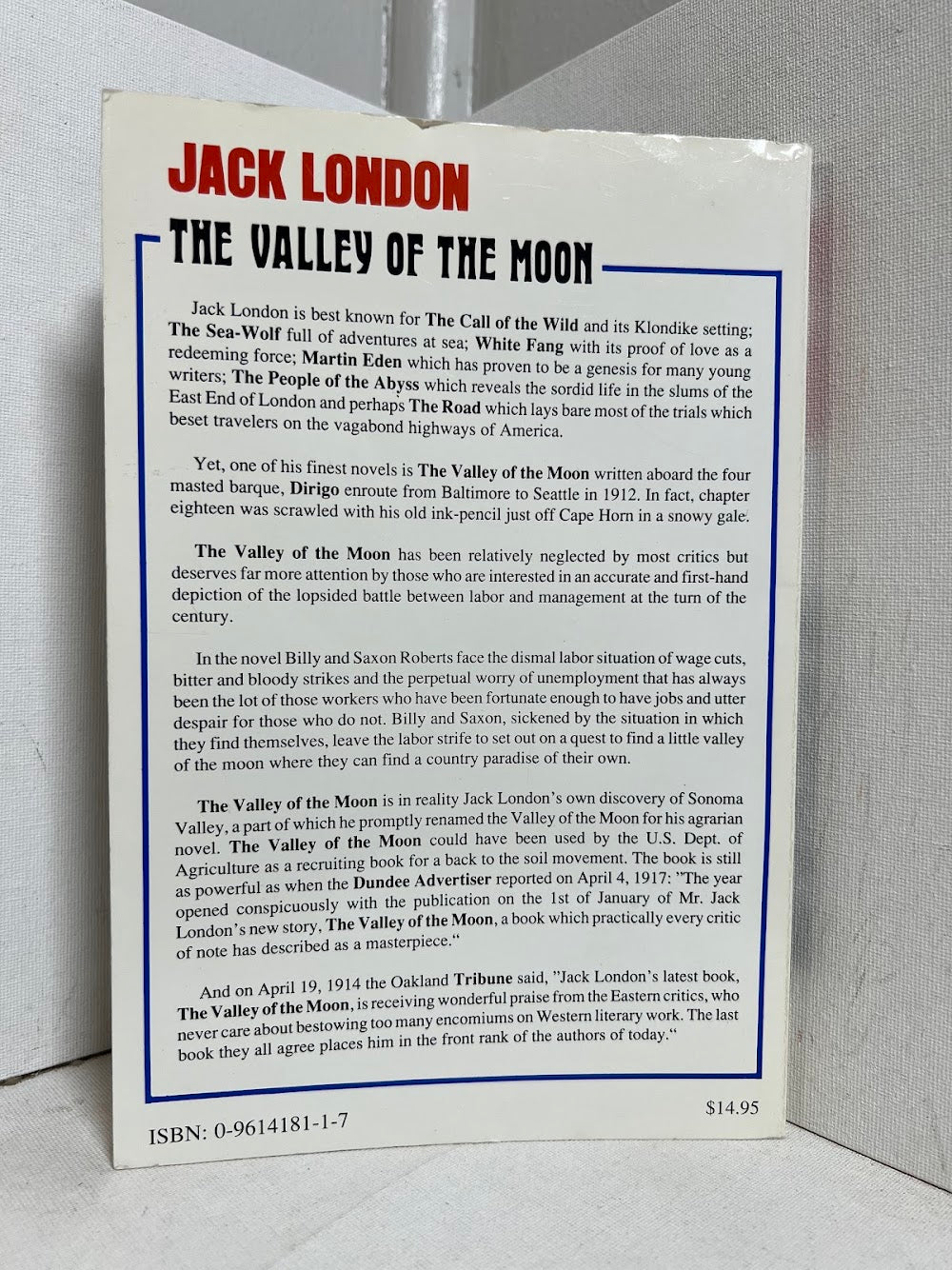 The Valley of the Moon by Jack London