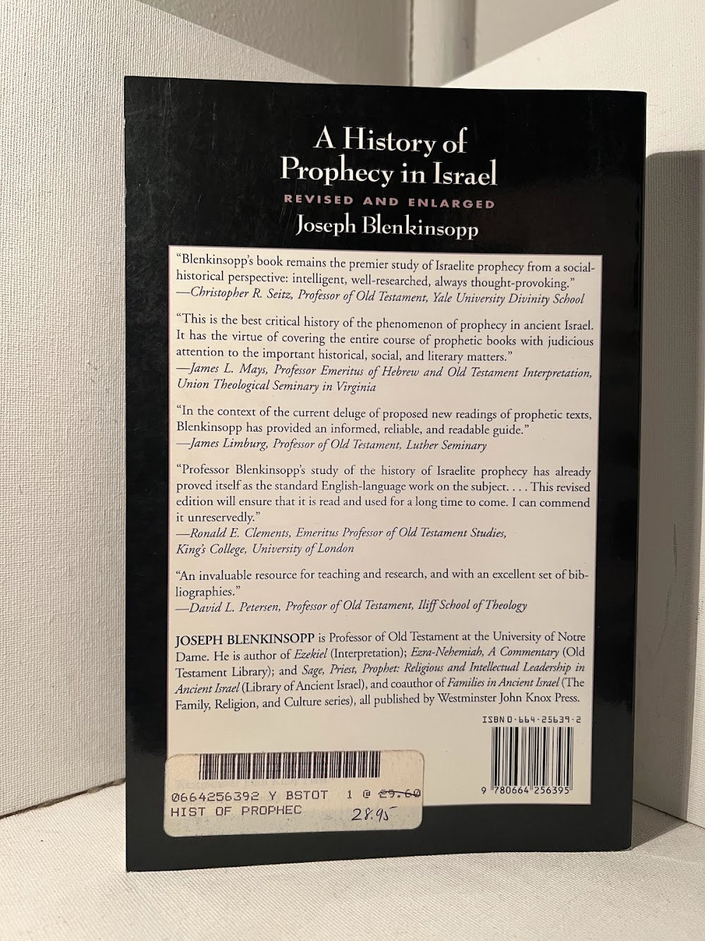 A History of Prophecy in Israel by Joseph Blenkinsopp