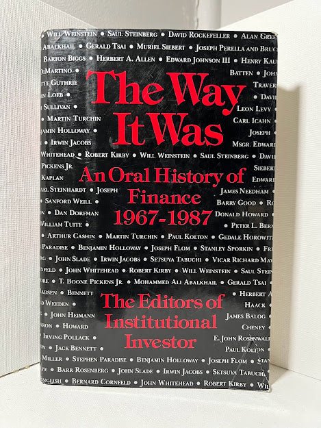 The Way It Was by The Editors of Institutional Investor