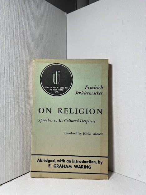 On Religion by Friedrich Schleiermacher